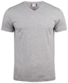 Heren T-shirt V Hals Clique Basic 029035 Grijs melange